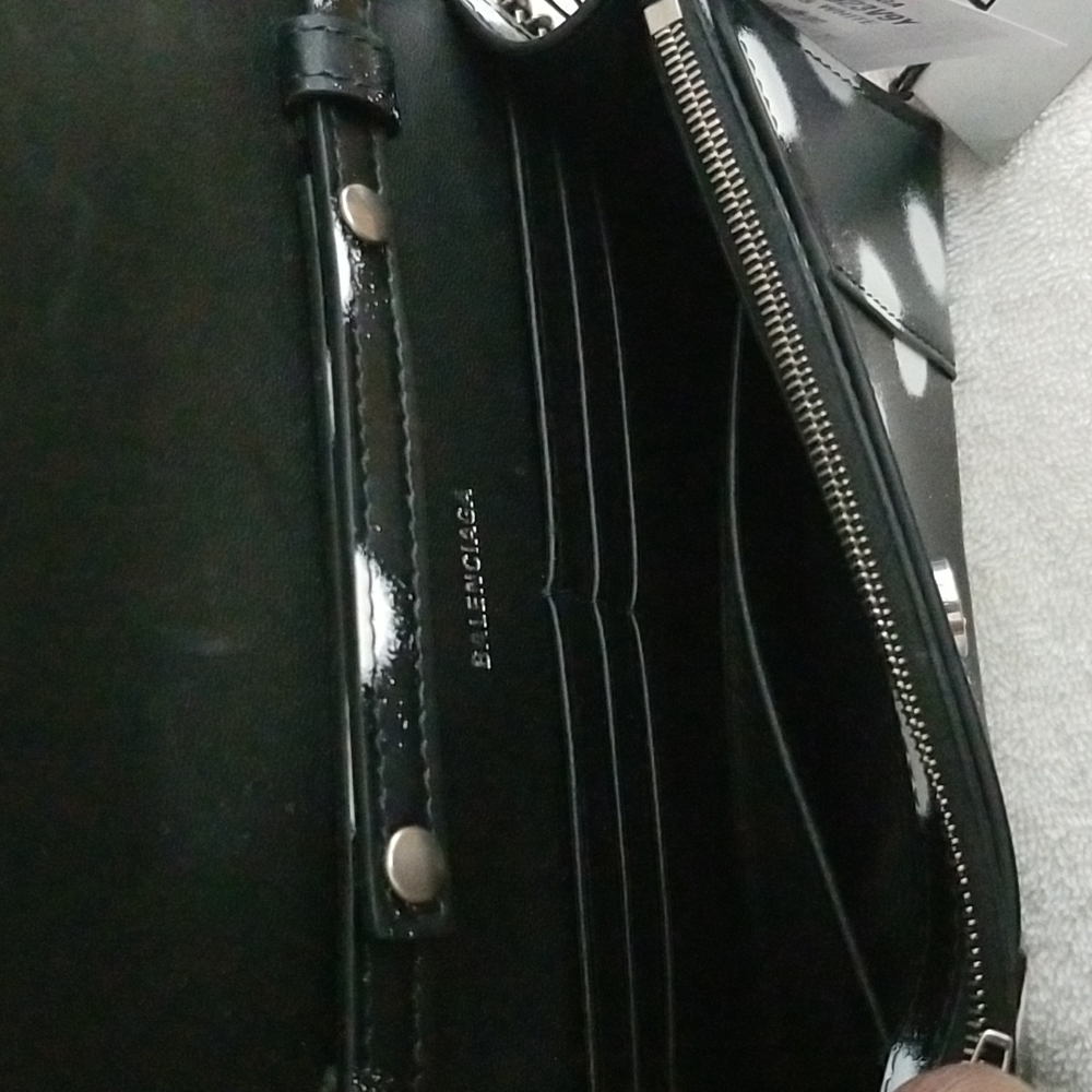 New BALENCIAGA  Hourglass Polka Dot Wallet With Chain Bag - Picture 14 of 15